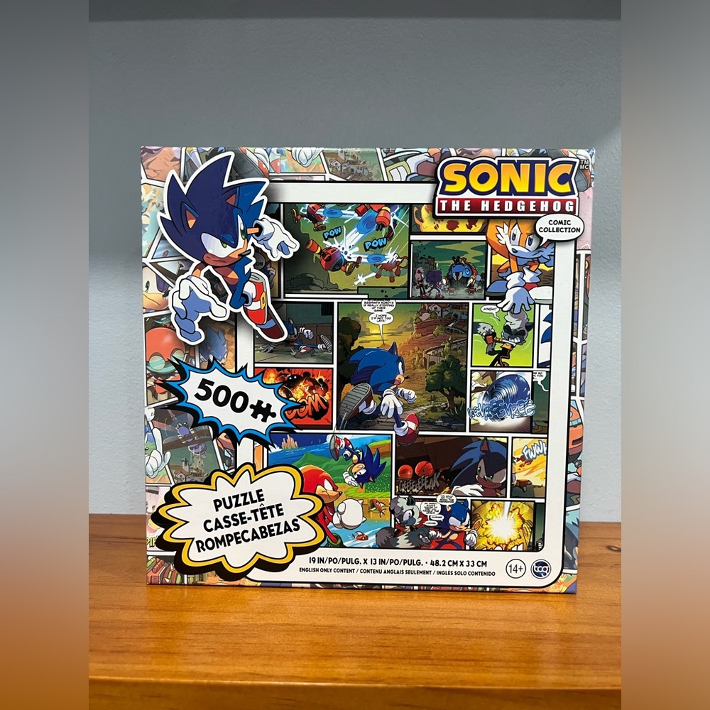 TCG NIB SONIC THE HEDGEHOG Comic Game 500 Piece Jigsaw Puzzle NEW STILL SEALED